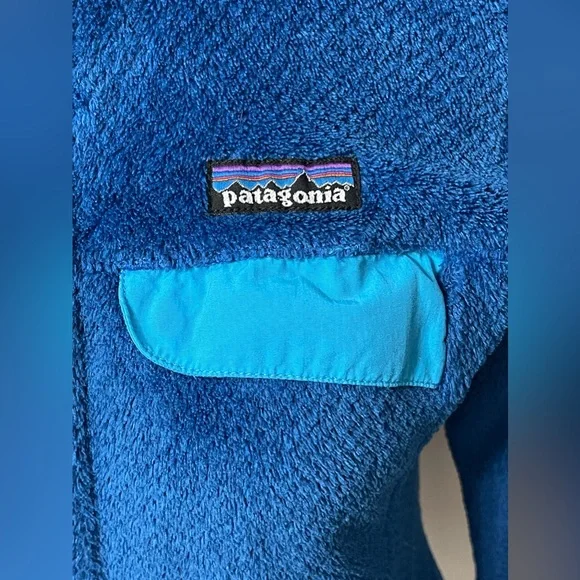 Patagonia Full Zip Re-Tool Fleece Knit Blue Jacket Size XS - Picture 4 of 8